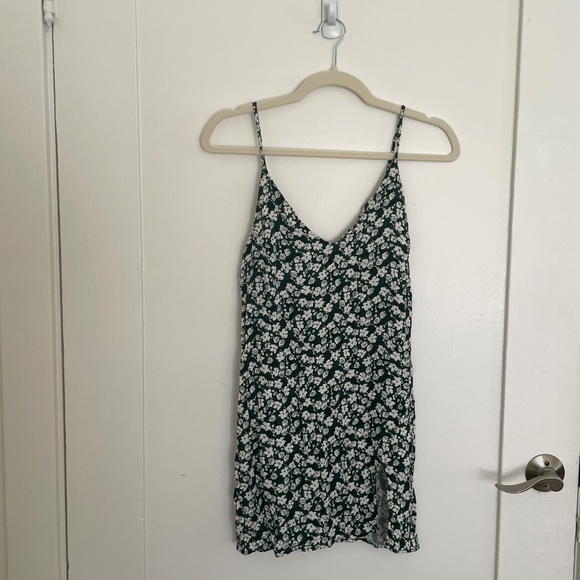 Reformation Marlowe Slip Mini Dress Green Floral - Picture 4 of 9